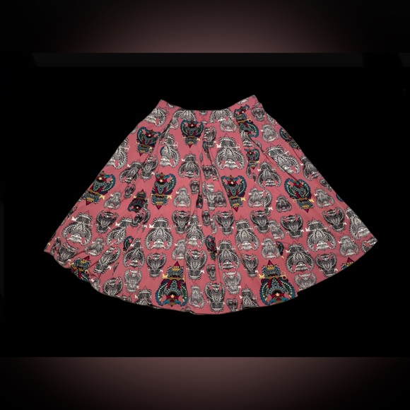 LulaRoe: Skeleton Key Pattern Swing Skirt - Picture 9 of 17